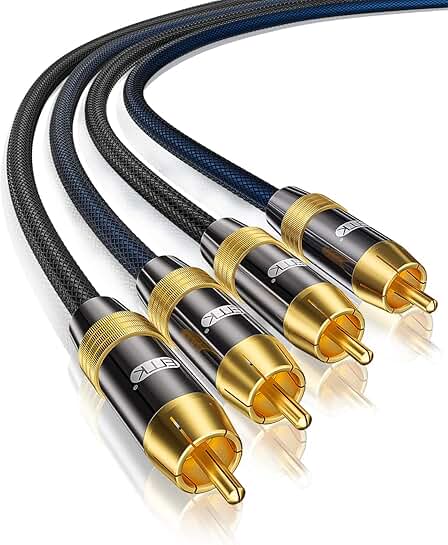 6.6ft RCA Male to Male Stereo Audio Cable