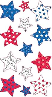 13-Piece Dimensional Patriot Star Stickers