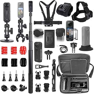 Accessories Kit for Insta360 X5 with case and mounts