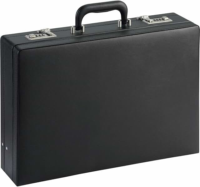 Black carrying case for documents