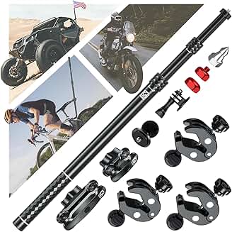 Aluminum Motorcycle Camera Mount with Extendable Selfie Stick