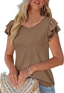 Women's Ruffle Short Sleeve Summer Top