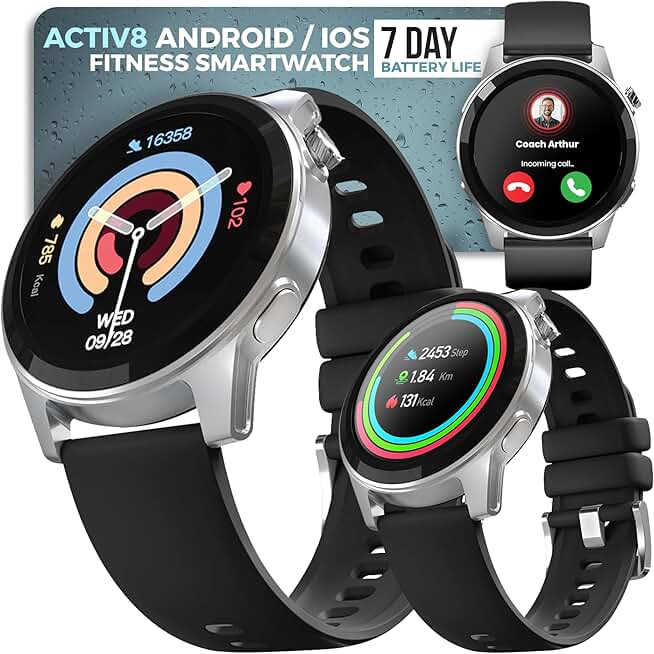 Smart Watch with Fitness and Heart Rate Tracking