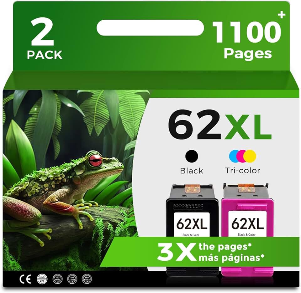 Black and color ink cartridges for compatible printers