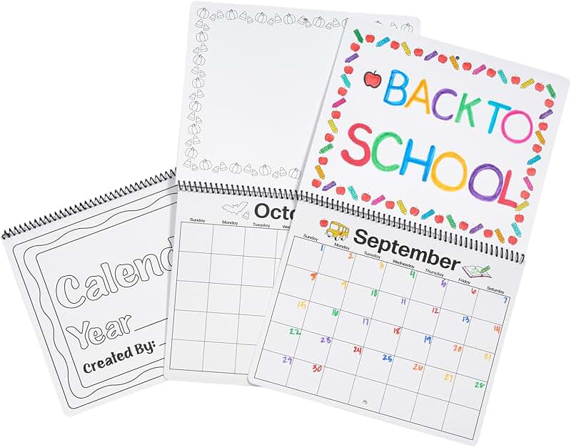 Decorate Your Own Calendar Set of 12