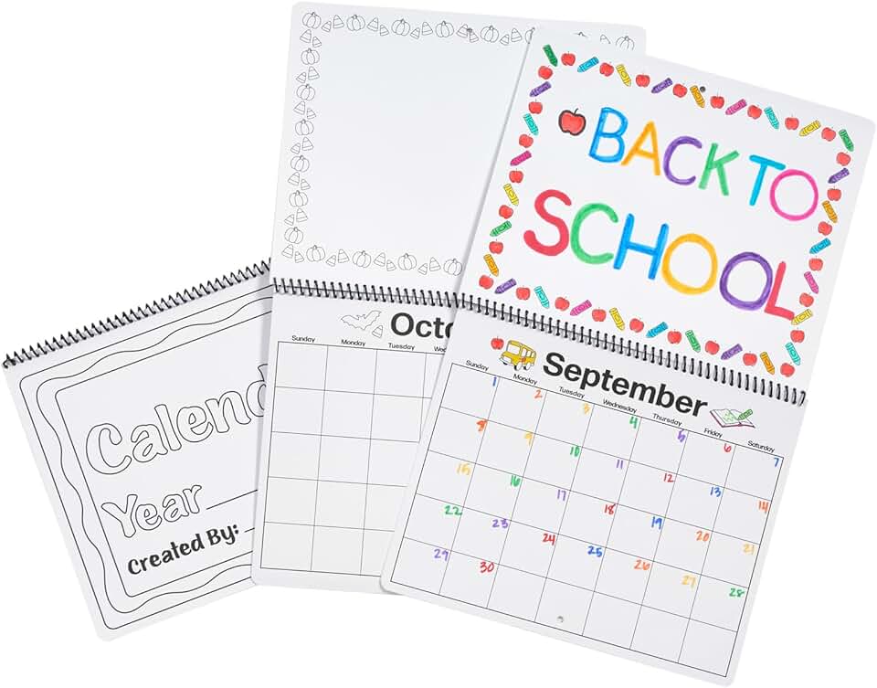 Decorate Your Own Calendar Set of 12