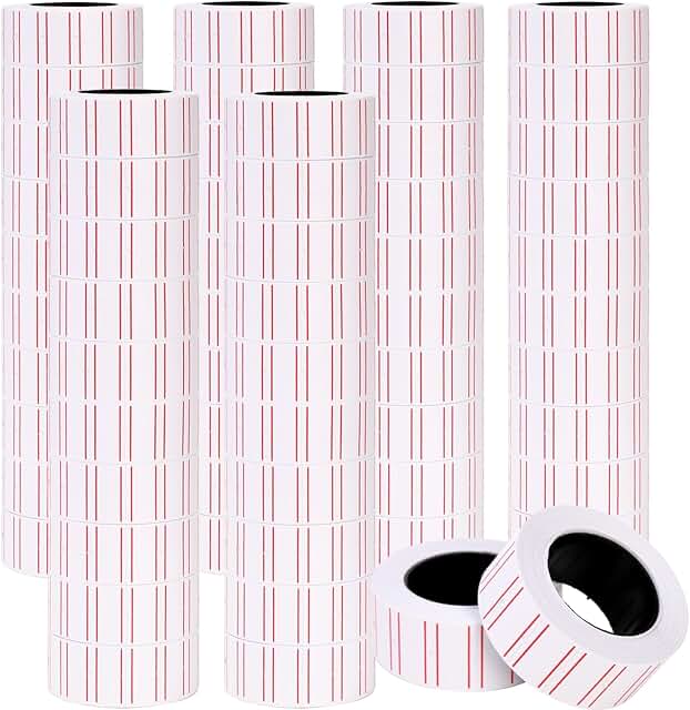 White Price Labels, 30,000 pcs on 60 rolls