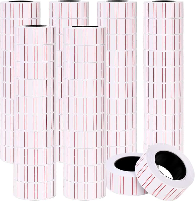 White Price Labels, 30,000 pcs on 60 rolls