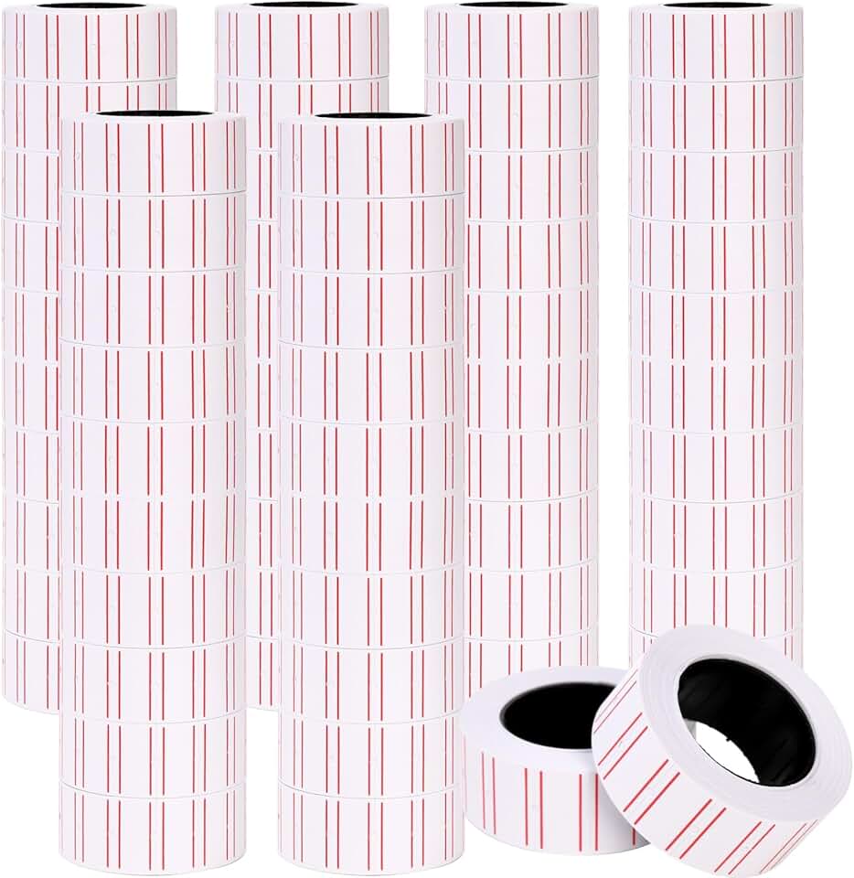 White Price Labels, 30,000 pcs on 60 rolls