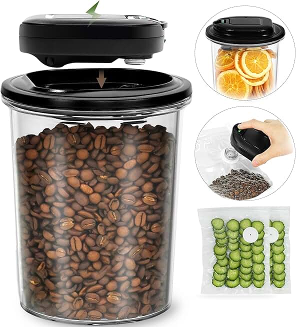 1.5L Airtight Vacuum Coffee Canister with Pump