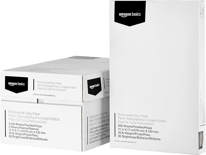 Multipurpose 20 lb Copy Paper, 11 x 17 Inches, 5 Reams