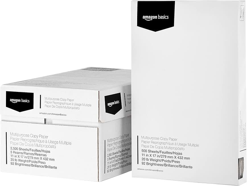 Multipurpose 20 lb Copy Paper, 11 x 17 Inches, 5 Reams