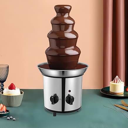 Electric 4-Tier Chocolate Fountain for Parties