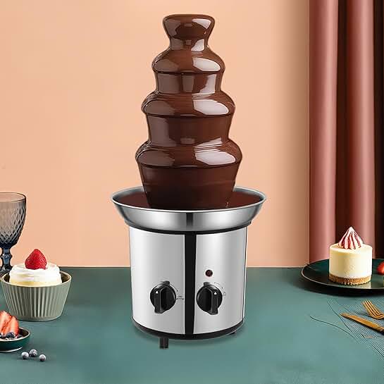 Electric 4-Tier Chocolate Fountain for Parties