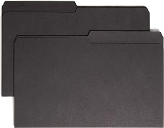 Reversible Legal File Folder with Printed Tab, Black, 100 Pack