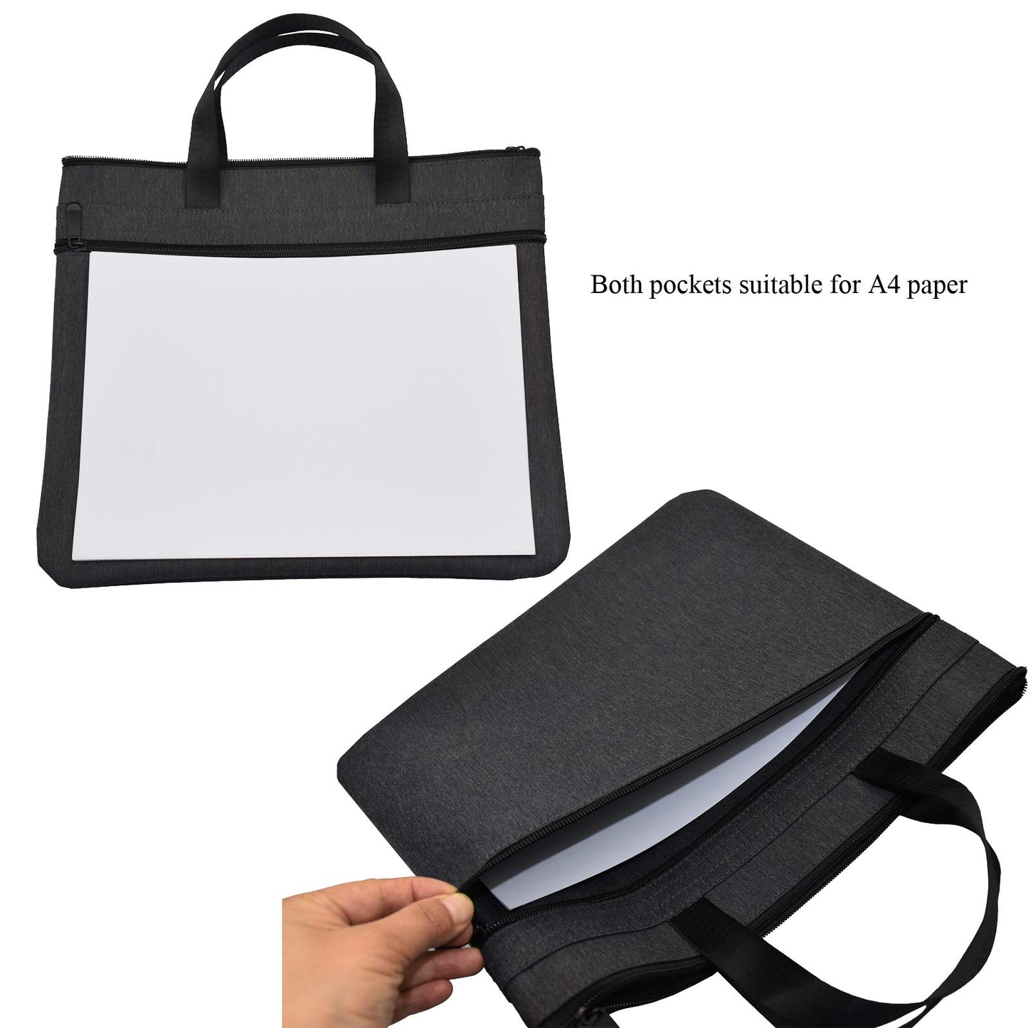 Waterproof Zipper Document Bag for Office and Meetings