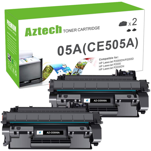 Black toner cartridge replacement for HP P2035 and P2055 printers, 2-pack