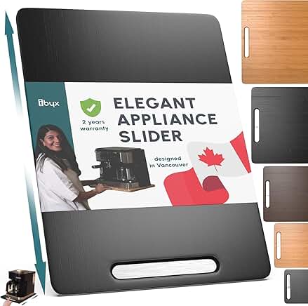 Elegant sliding tray for coffee makers and appliances
