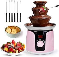 Three-Tier Electric Chocolate Fountain with Stainless Steel Tower