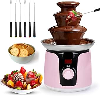 Three-Tier Electric Chocolate Fountain with Stainless Steel Tower