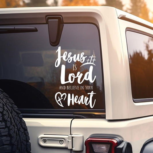Romans 10:9 Jesus is Lord Car Decal