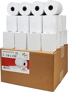 32 Thermal Receipt Paper Rolls, 3 1/8 x 230