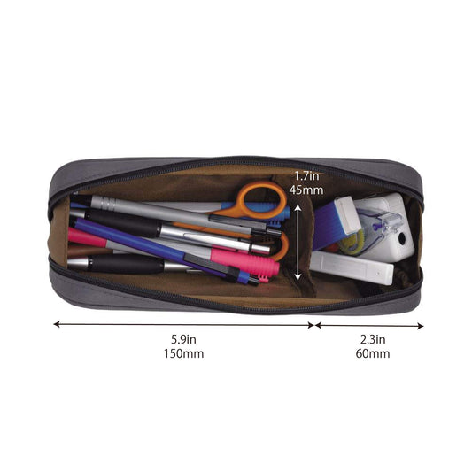 Large Capacity Zipper Pencil Case for School and Travel