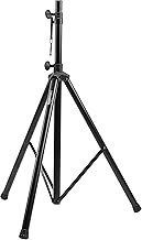 Adjustable Steel Speaker Stand, Holds 99.2 lbs, 52-73"