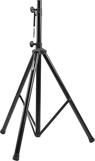 Adjustable Steel Speaker Stand, Holds 99.2 lbs, 52-73"