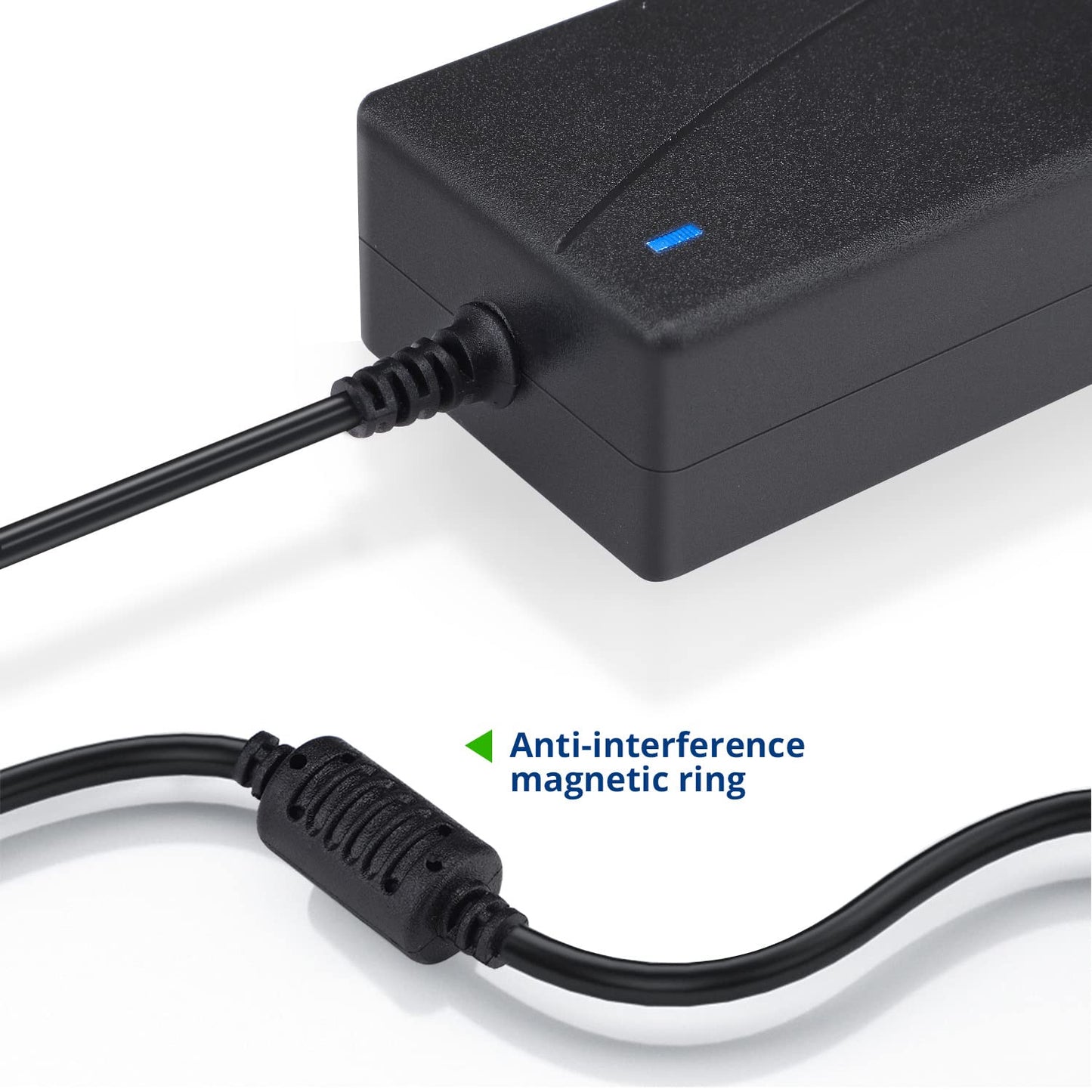 DC 12V 5A Power Supply Adapter 50/60HZ, US Plug, 6.2FT Power Cord, AC 100-240V to DC 12V 5A Switching Transformer Jack 5.5mm x 2.5mm for 3D Printer, Cameras CCTV
