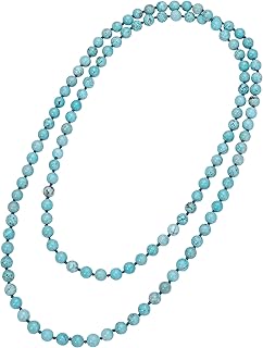 Natural Turquoise Beaded Necklace and Wrap Bracelet