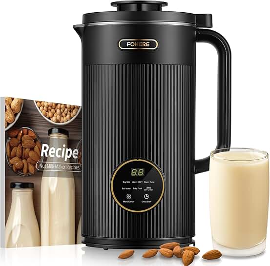 6-in-1 Nut Milk Maker for Homemade Plant-Based Drinks
