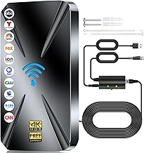 Indoor TV Antenna with 2800+ Miles Range for Smart TV