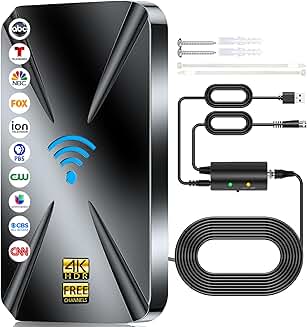 Indoor TV Antenna with 2800+ Miles Range for Smart TV