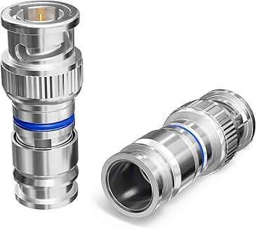 Pack of 50 BNC Compression Connectors for RG6 Coaxial Cable