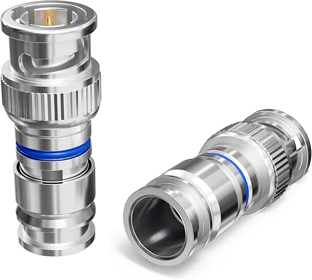 Pack of 50 BNC Compression Connectors for RG6 Coaxial Cable