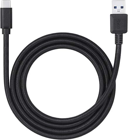 3 ft. USB Type-C to USB-A braided cable