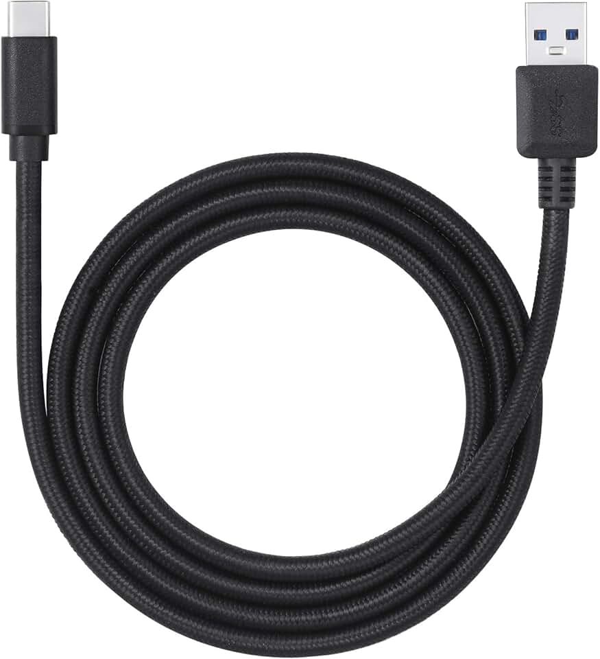 3 ft. USB Type-C to USB-A braided cable