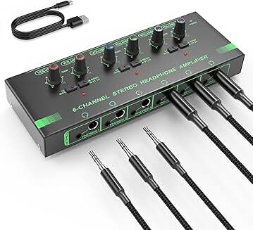 6-Channel Headphone Amplifier with Volume Control