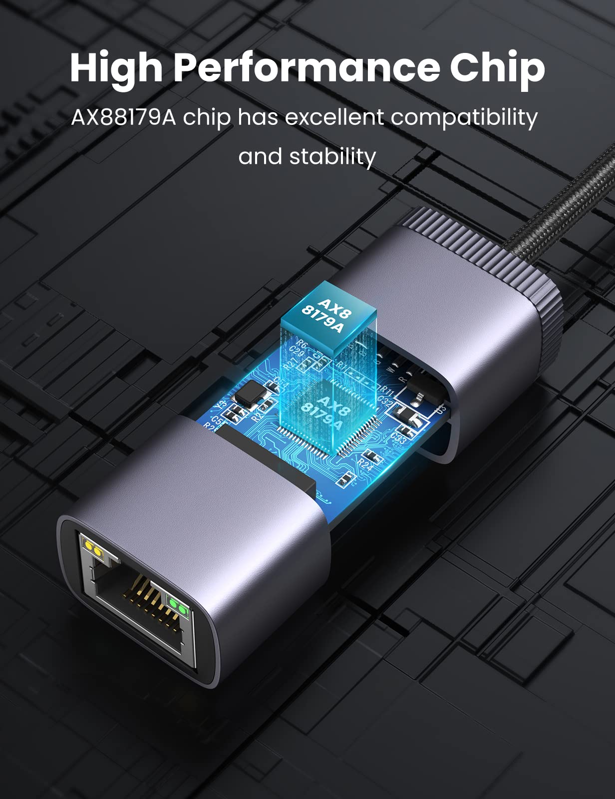 USB to Ethernet Adapter USB 3.0 to 10 100 1000 Mbps Gigabit LAN Network Adapter RJ45 Internet Adapter Compatible with Nintendo Switch Laptop PC MacBook Surface XPS Raspberry Pi 4b, and More