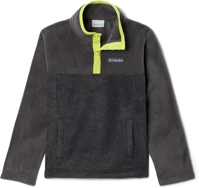 Child's fleece pullover with snap front