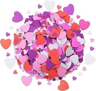 1000 Heart-Shaped Foam Stickers for DIY Crafts