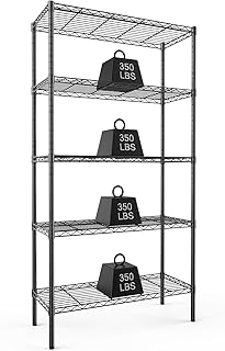 5-Tier Metal Wire Shelf for Storage and Organization