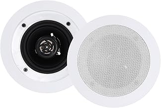 White 4-inch 70V In-Ceiling Speaker with Swivel Tweeter