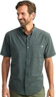 Men's Salmon Short Sleeve Fishing Shirt, 3X-Large