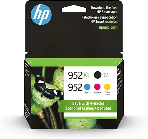 Cyan, Magenta, Yellow, and Black Ink Cartridges (4-Pack)