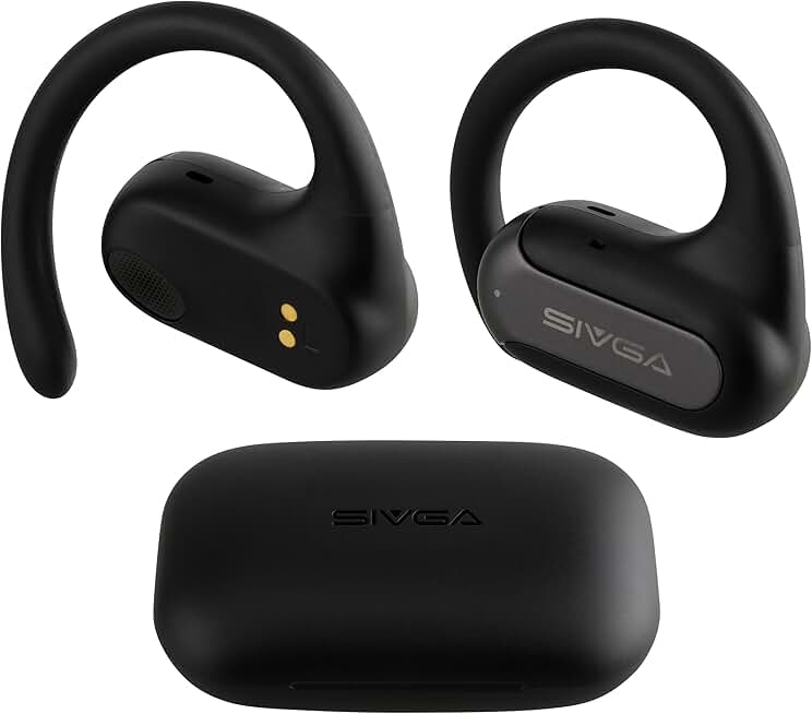 Open Ear Wireless Headphones with Microphones and 30-Hour Playtime