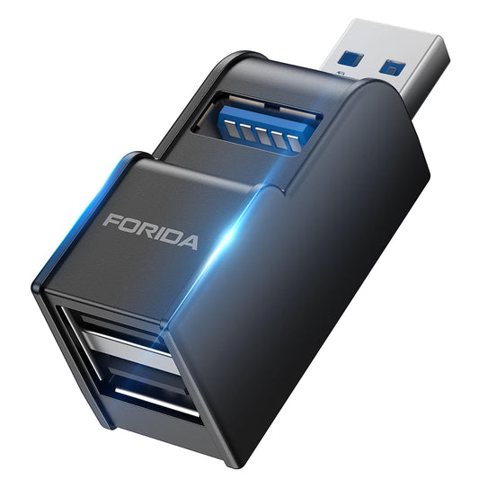 3-Port USB Hub with USB 3.0 and Double Adapter