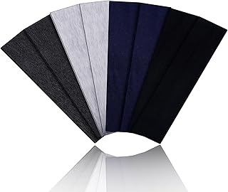 Set of 8 Soft Elastic Sports Headbands for Women
