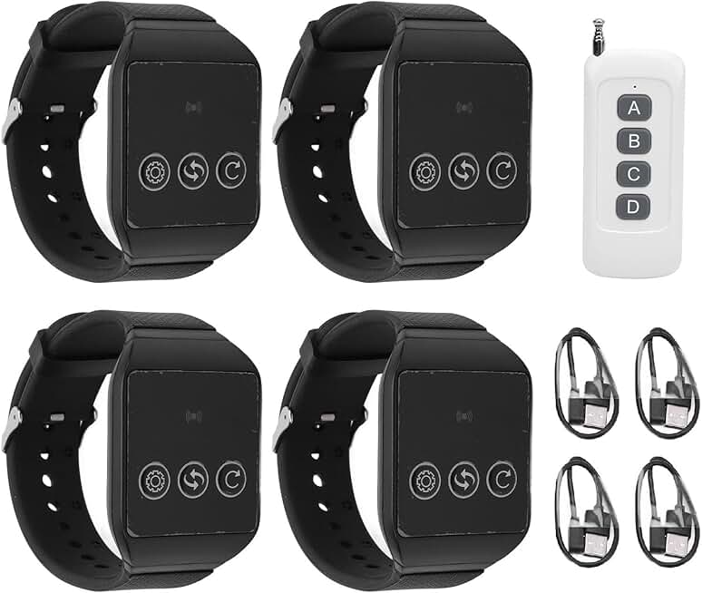 Restaurant Pager System with 4 Watches and 1 Transmitter